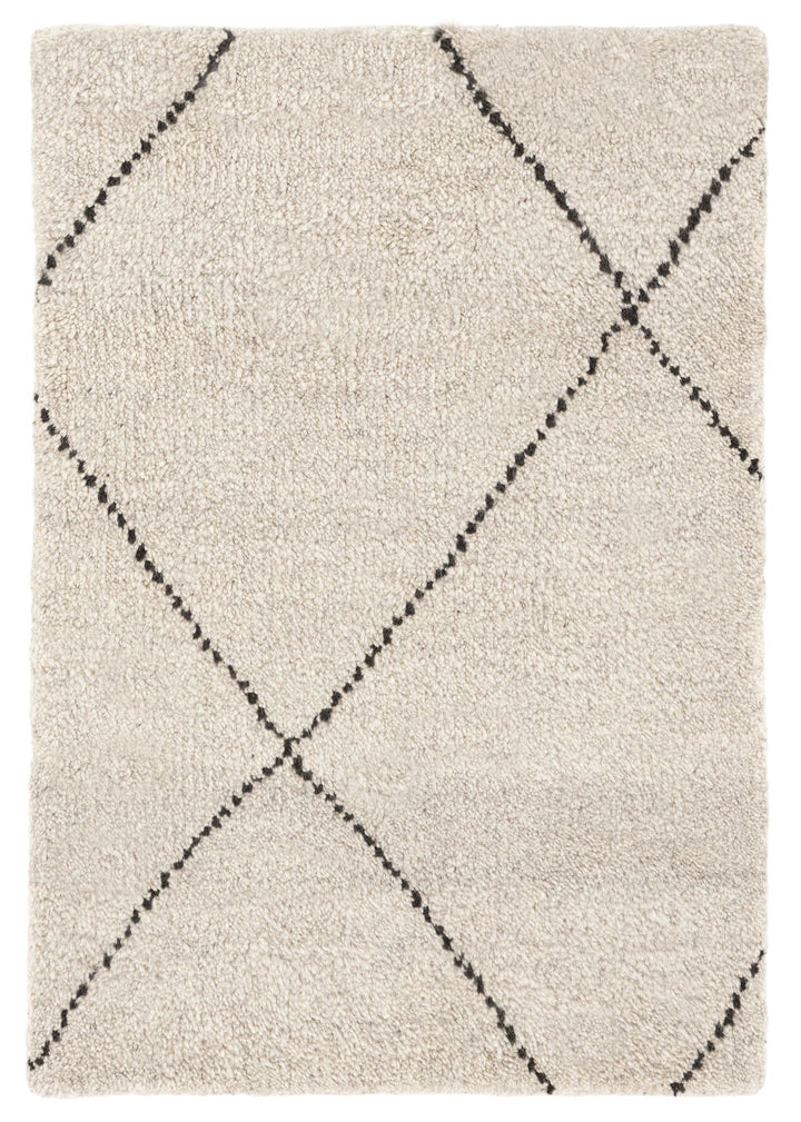 Numa Black Hand Knotted Wool Rug Rug By Annie Selke