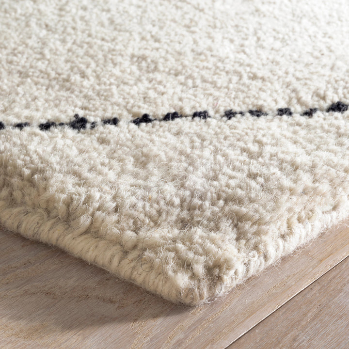 Numa Black Hand Knotted Wool Rug Rug By Annie Selke