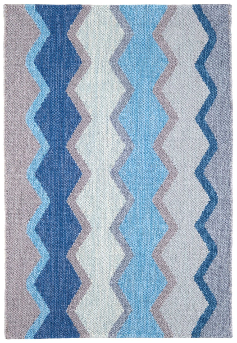 Safety Net Blue Handwoven Indoor/Outdoor Rug Rug By Annie Selke