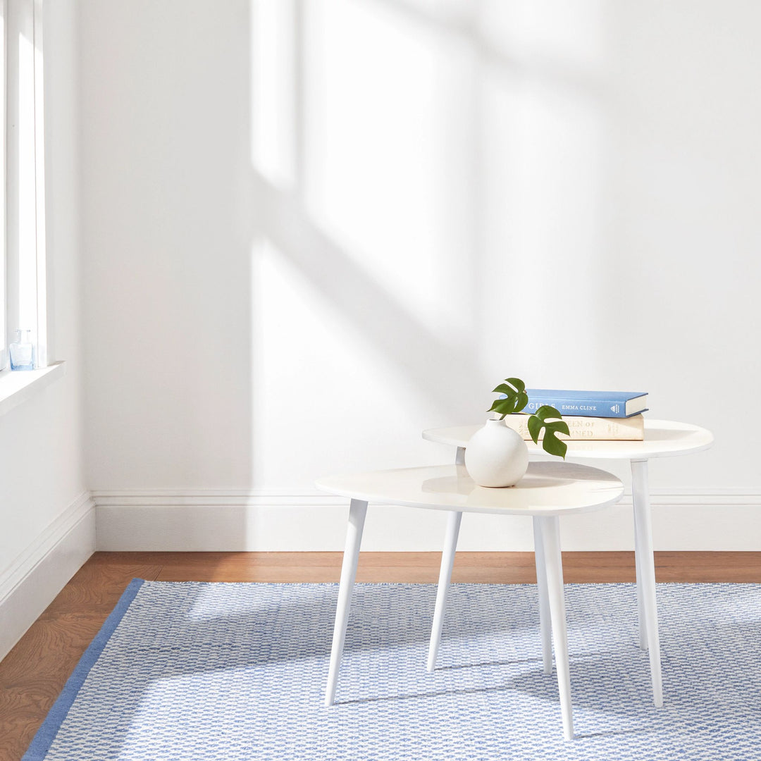 Mainsail French Blue Handwoven Indoor/Outdoor Rug Rug By Annie Selke