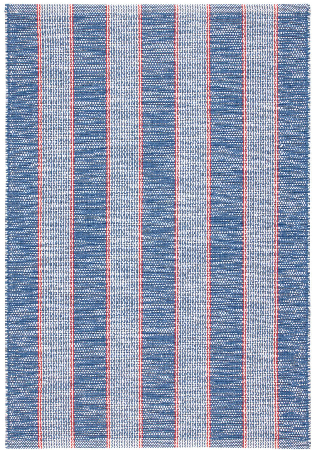 Hillsgrove Stripe Denim Handwoven Cotton Rug Rug By Annie Selke
