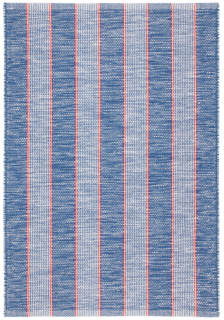 Hillsgrove Stripe Denim Handwoven Cotton Rug Rug By Annie Selke
