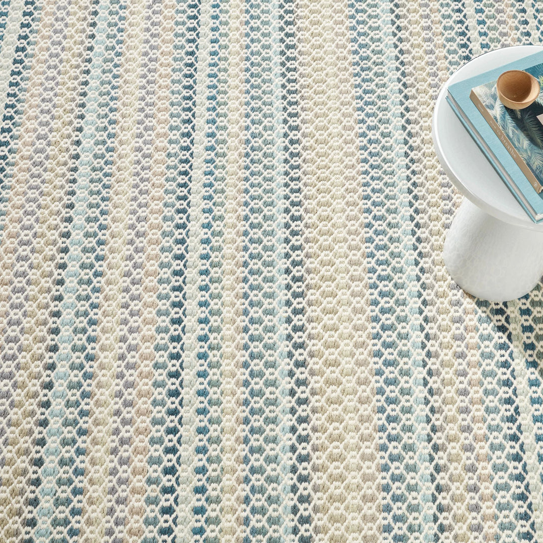 Poppy Blue Handwoven Wool Rug Rug By Annie Selke