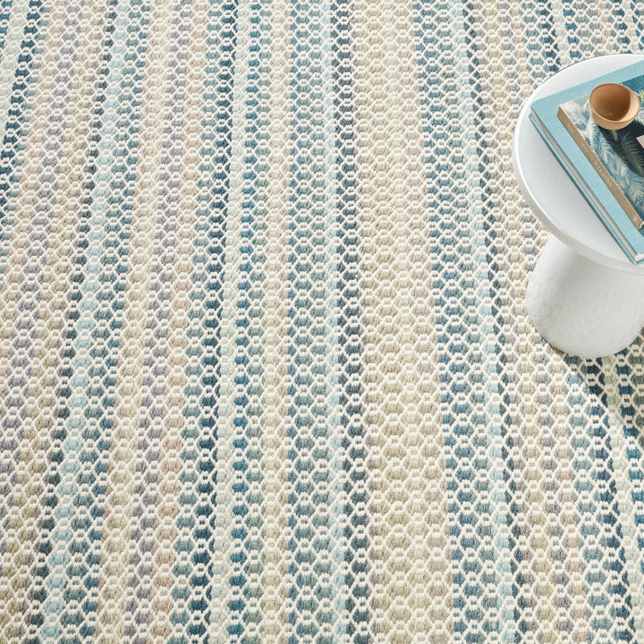 Poppy Blue Handwoven Wool Rug Rug By Annie Selke