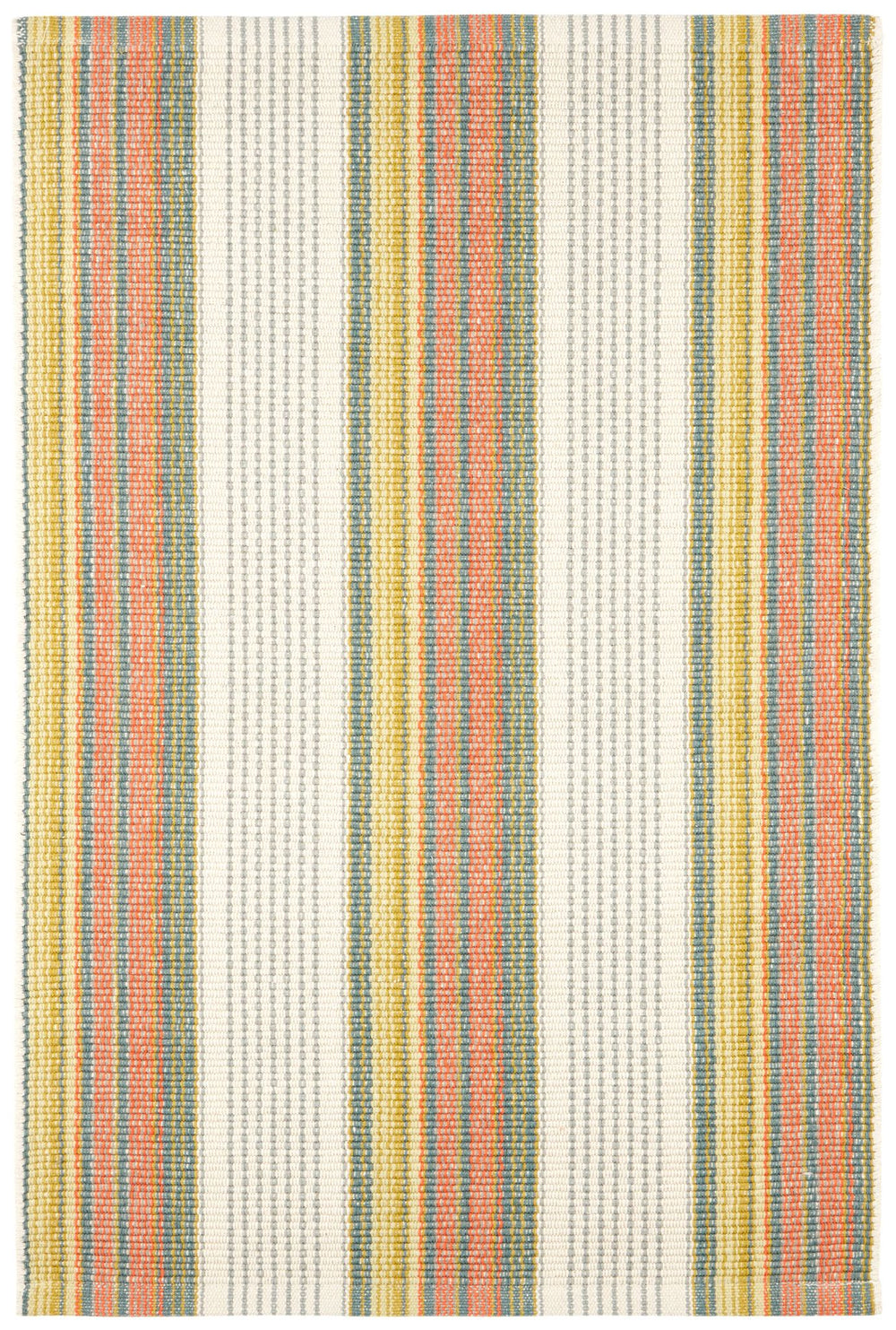 Sloane Stripe Sprout Handwoven Cotton Rug Rug By Annie Selke