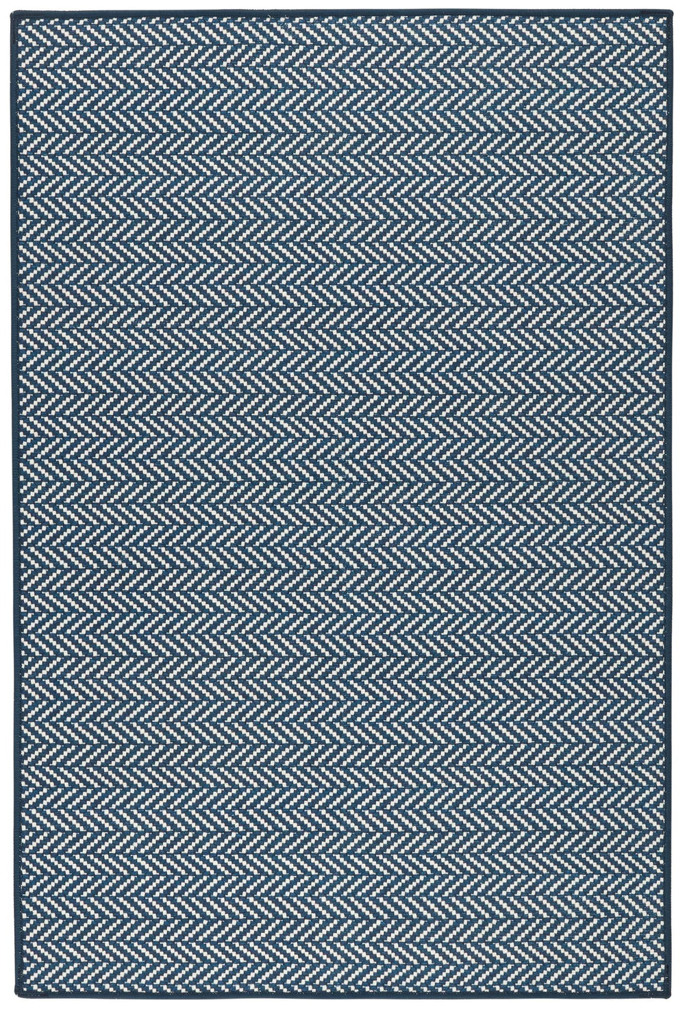 Herringbone Navy Machine Washable Rug Rug By Annie Selke
