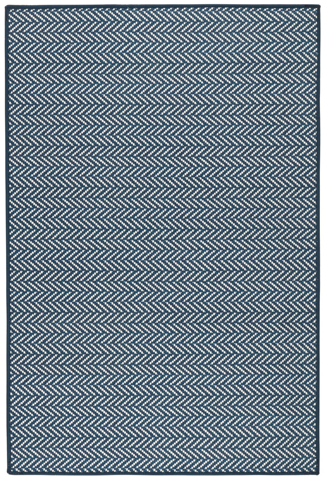 Herringbone Navy Machine Washable Rug Rug By Annie Selke