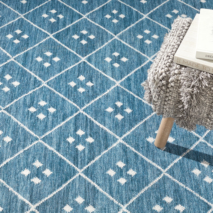 Kota Indigo Machine Washable Rug Rug By Annie Selke