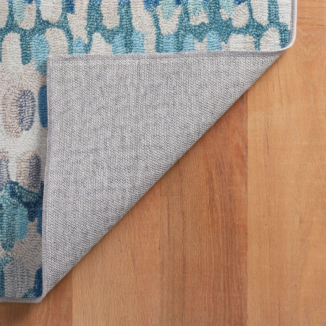 Paint Chip Blue Machine Washable Rug Rug By Annie Selke