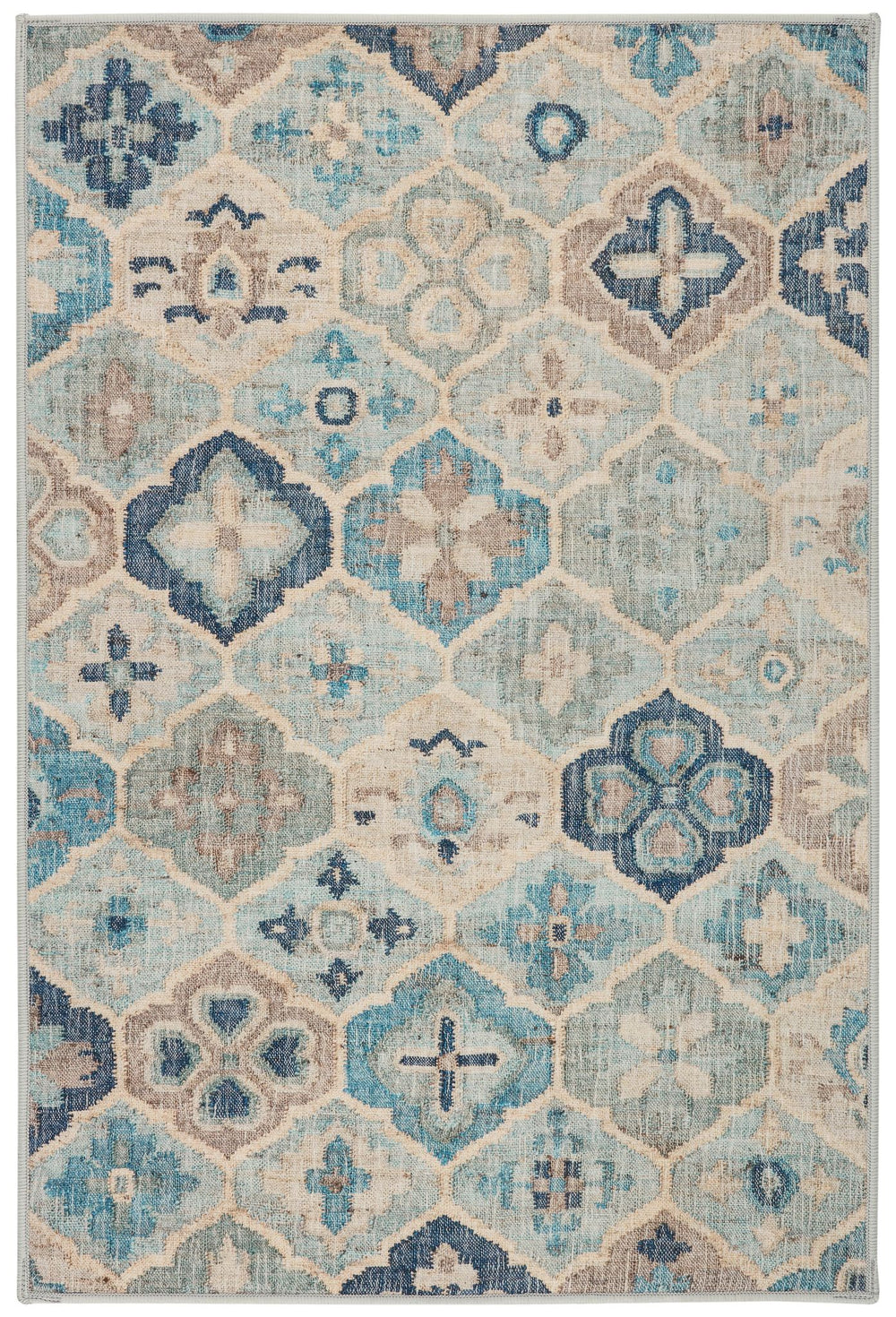 Pali Blue Machine Washable Rug Rug By Annie Selke