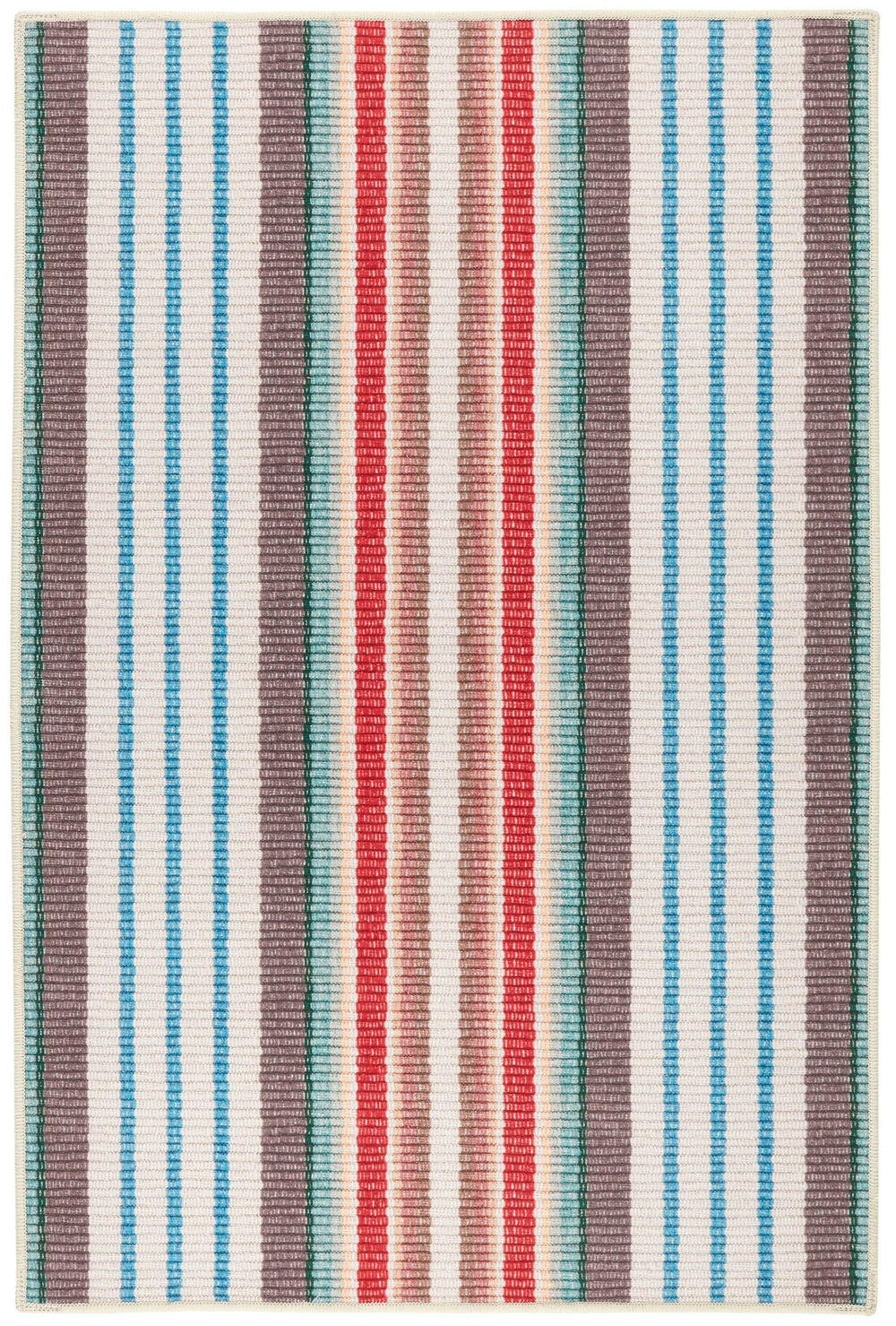 Ranch Stripe Multi Machine Washable Rug Rug By Annie Selke
