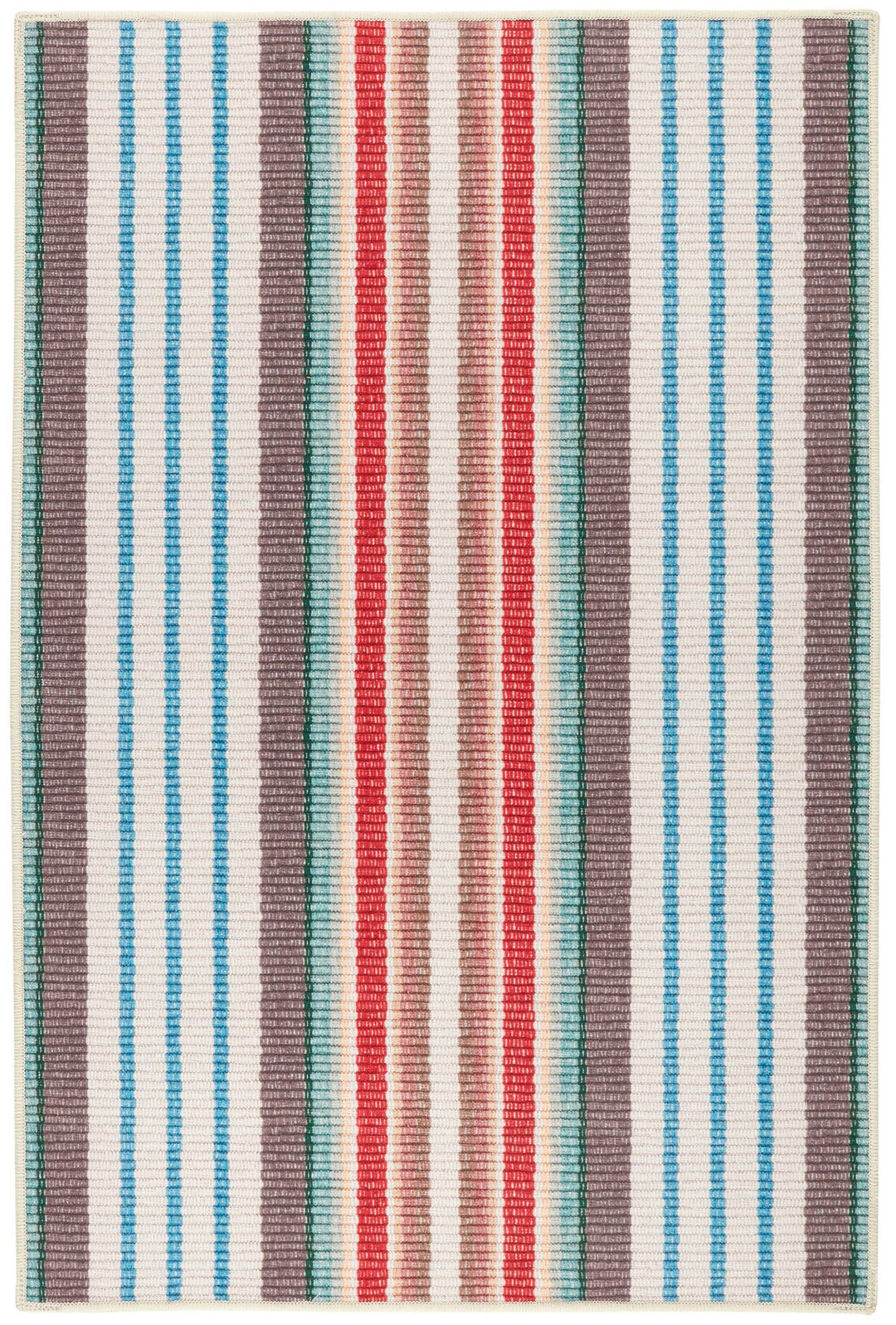 Ranch Stripe Multi Machine Washable Rug Rug By Annie Selke