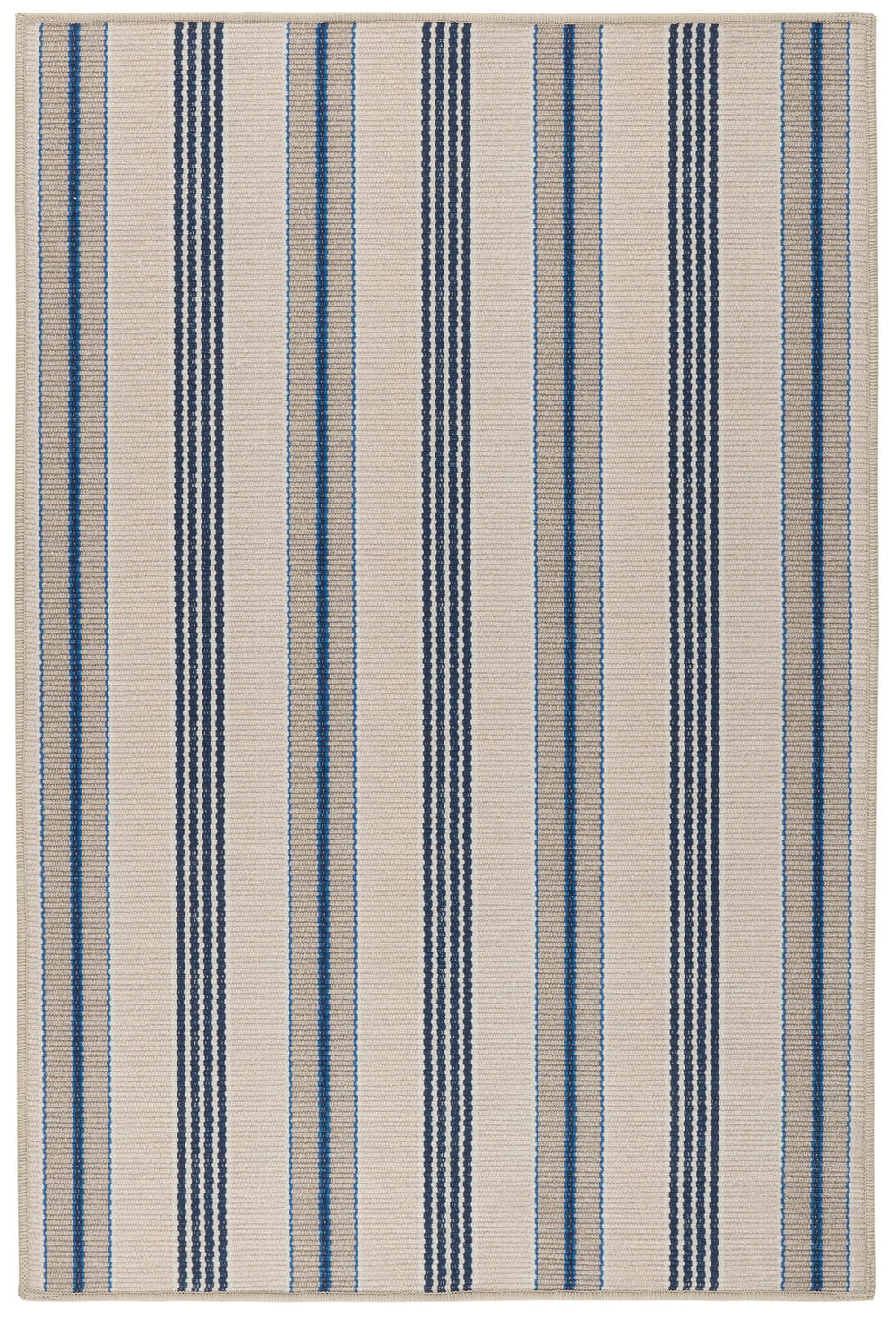 Nimes Ticking Neutral Machine Washable Rug Rug By Annie Selke