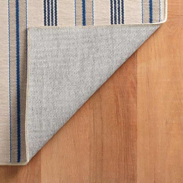 Nimes Ticking Neutral Machine Washable Rug Rug By Annie Selke