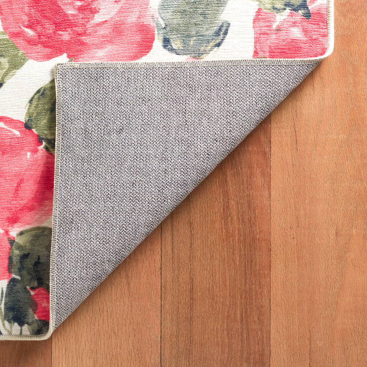 Pretty Peonies Multi Machine Washable Rug Rug By Annie Selke