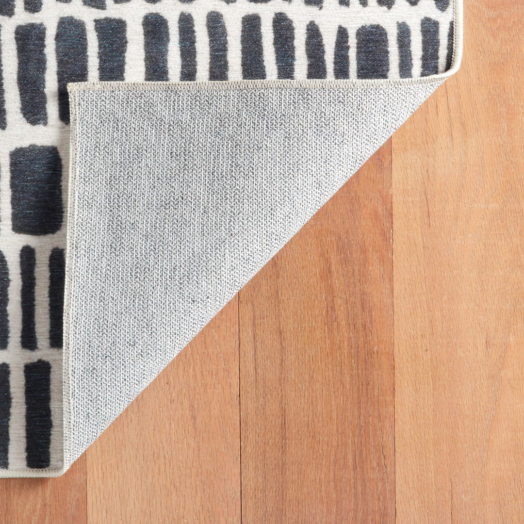 Roark Charcoal Machine Washable Rug Rug By Annie Selke