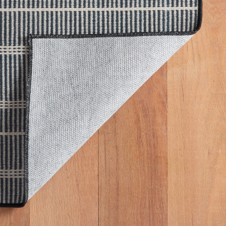 Samson Black Machine Washable Rug Rug By Annie Selke