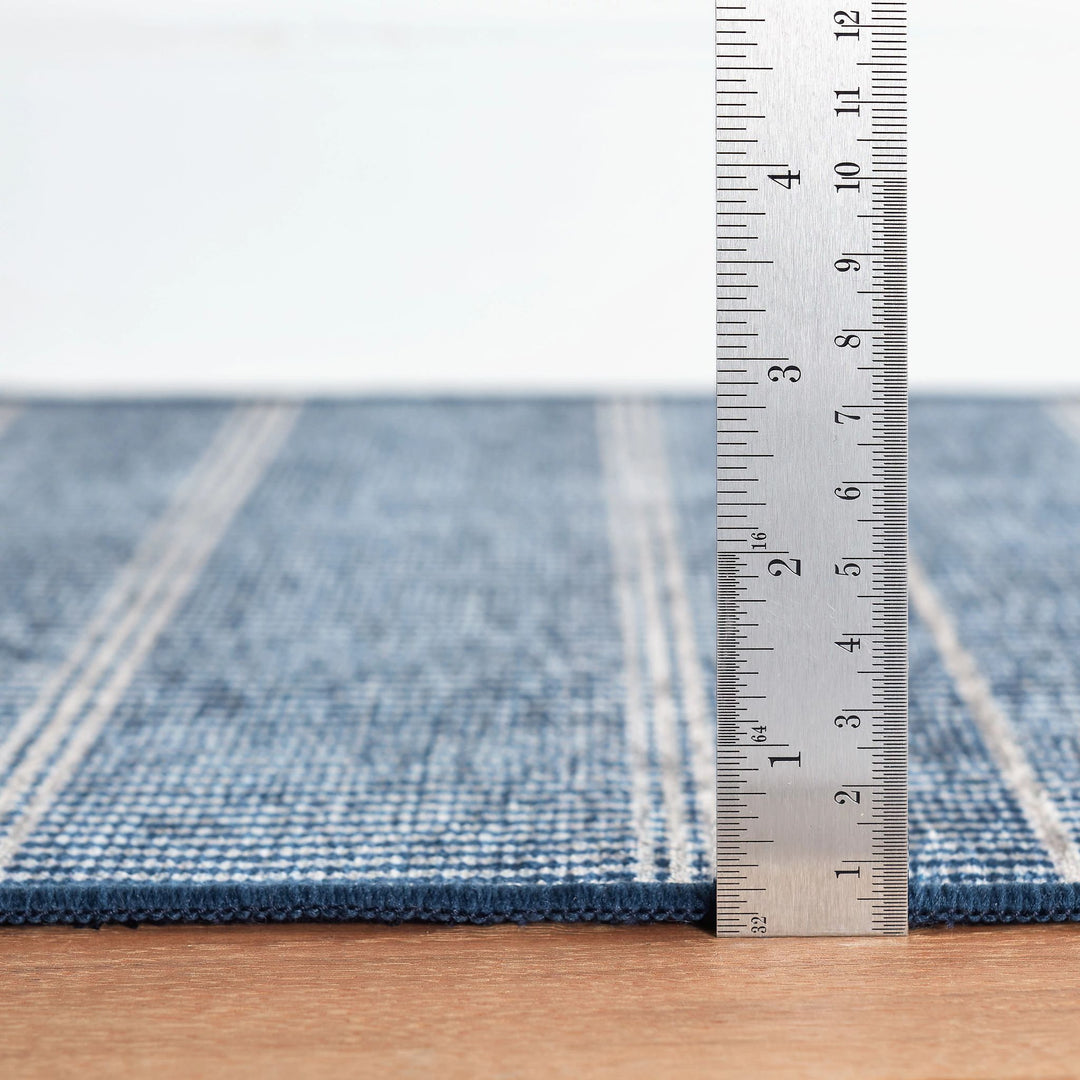 Samson Navy Machine Washable Rug Rug By Annie Selke