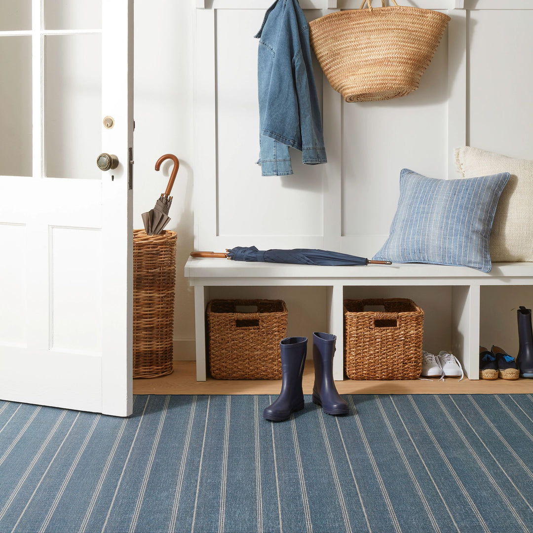 Samson Navy Machine Washable Rug Rug By Annie Selke