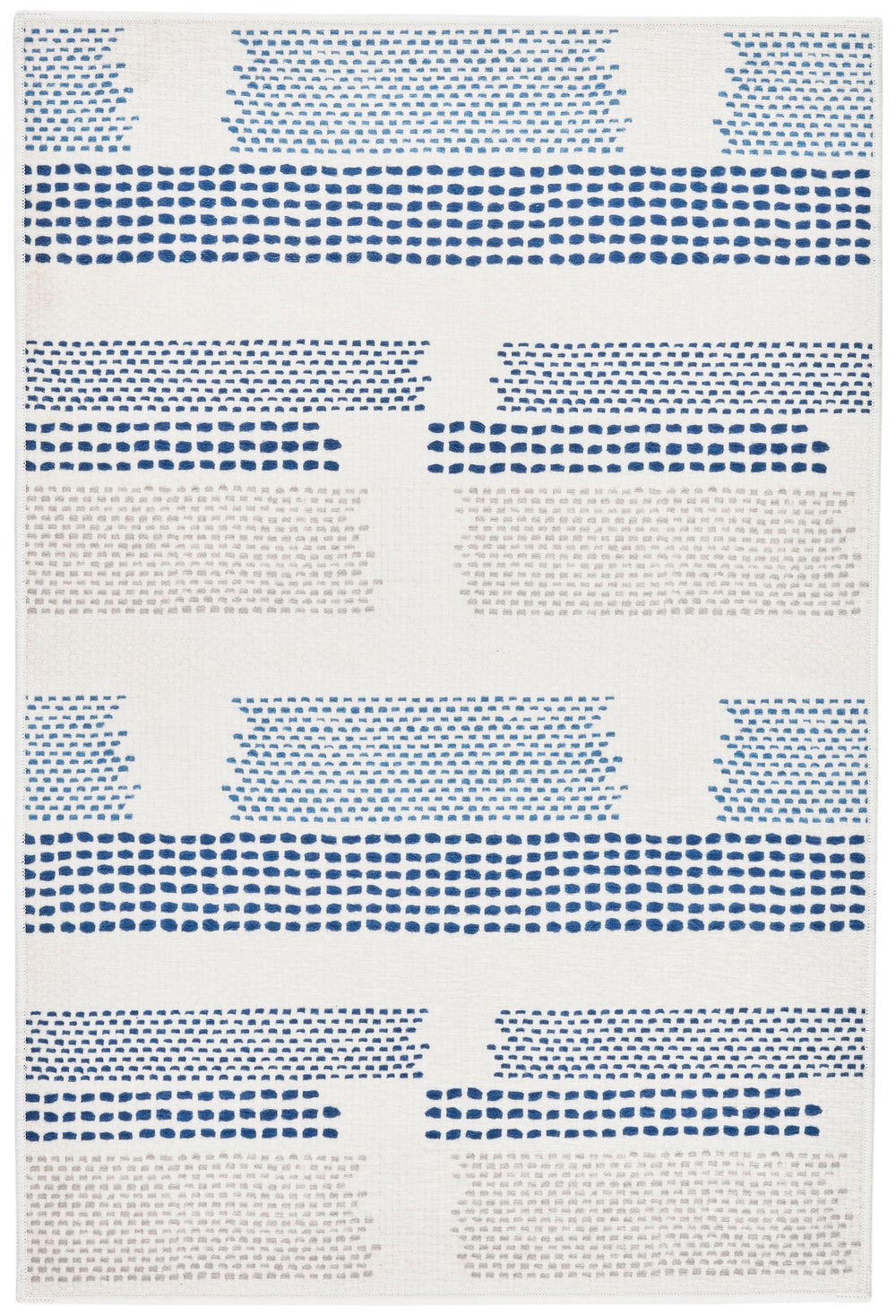 Tread Lightly Navy Machine Washable Rug Rug By Annie Selke