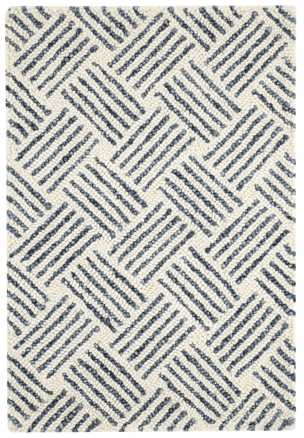 Layers Indigo Hand Hooked Wool Rug Rug By Annie Selke