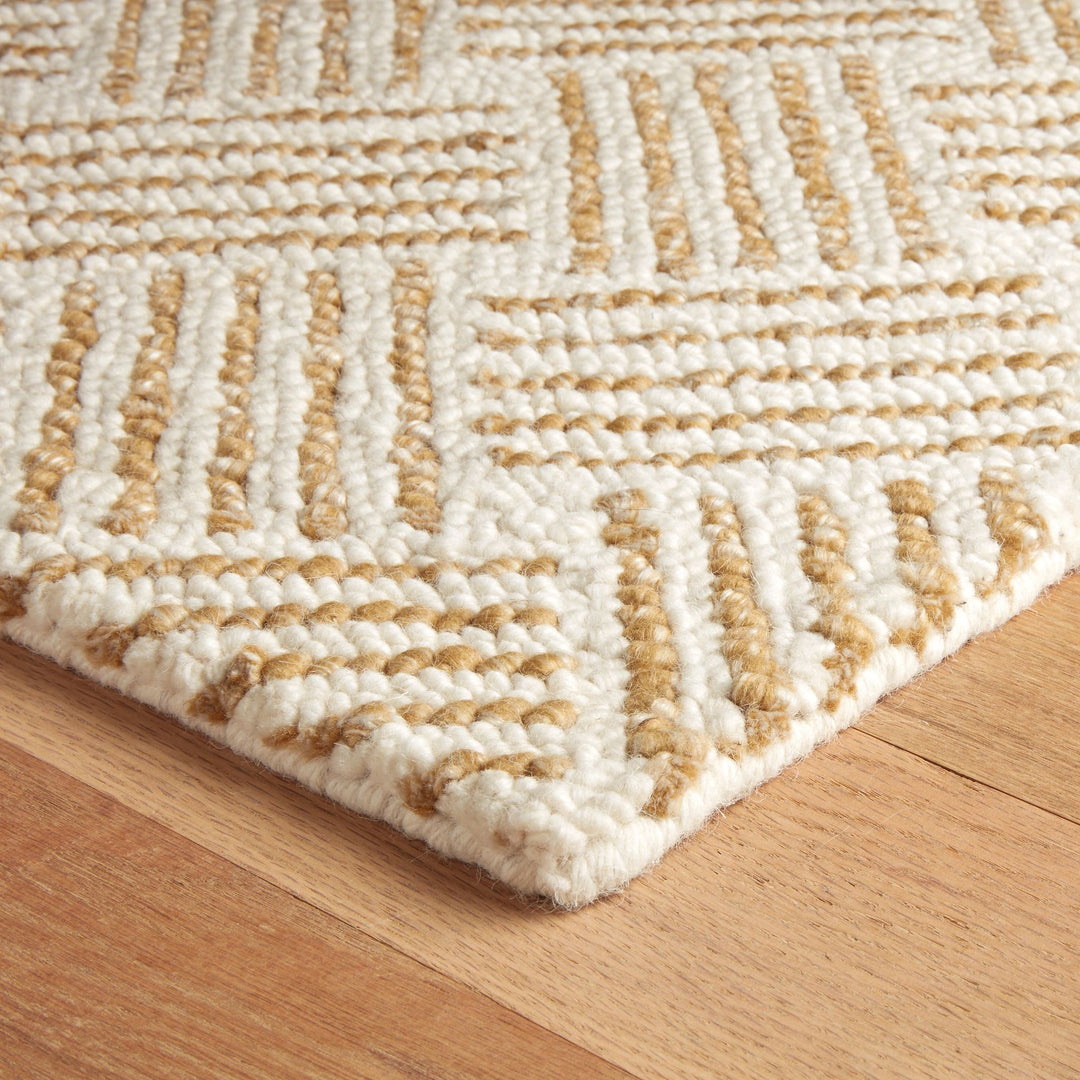 Layers Ochre Hand Hooked Wool Rug Rug By Annie Selke