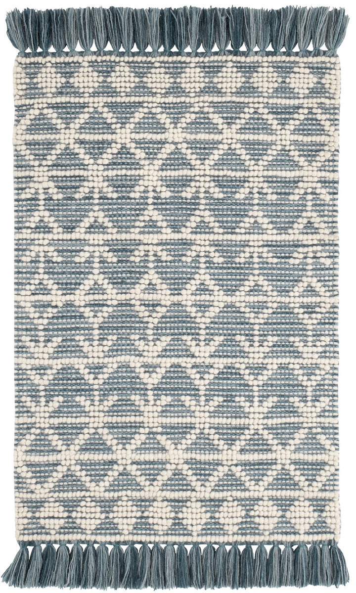 Pembrook Blue Handwoven Wool Rug Rug By Annie Selke