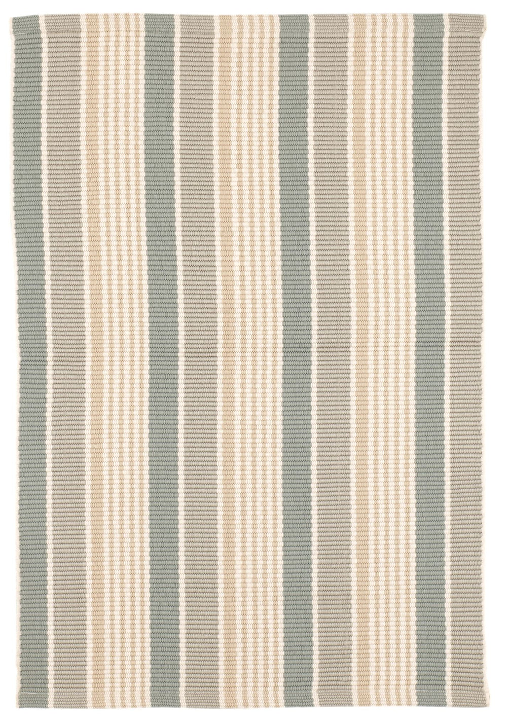 Mystic Stripe Slate Handwoven Indoor/Outdoor Rug Rug By Annie Selke