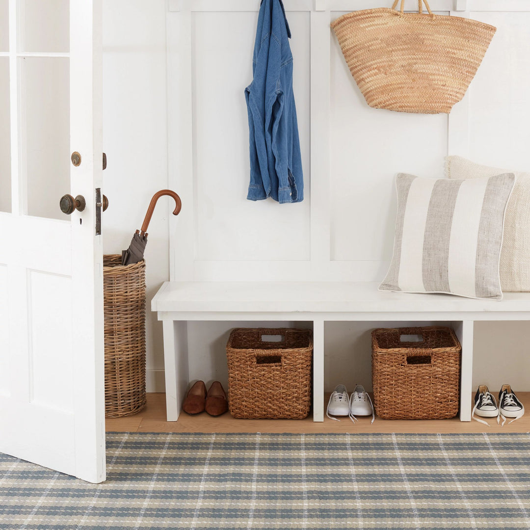 Lakeville Plaid Charcoal Handwoven Indoor/Outdoor Rug Rug By Annie Selke