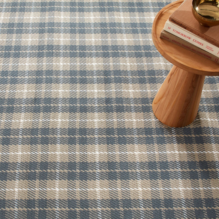 Lakeville Plaid Charcoal Handwoven Indoor/Outdoor Rug Rug By Annie Selke
