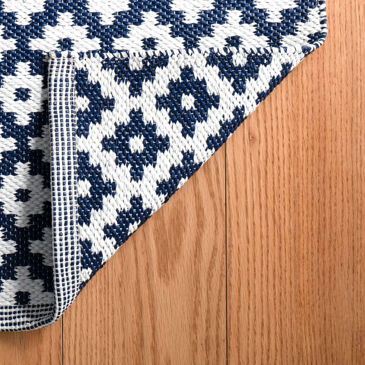 Samode Navy Handwoven Indoor/Outdoor Rug Rug By Annie Selke