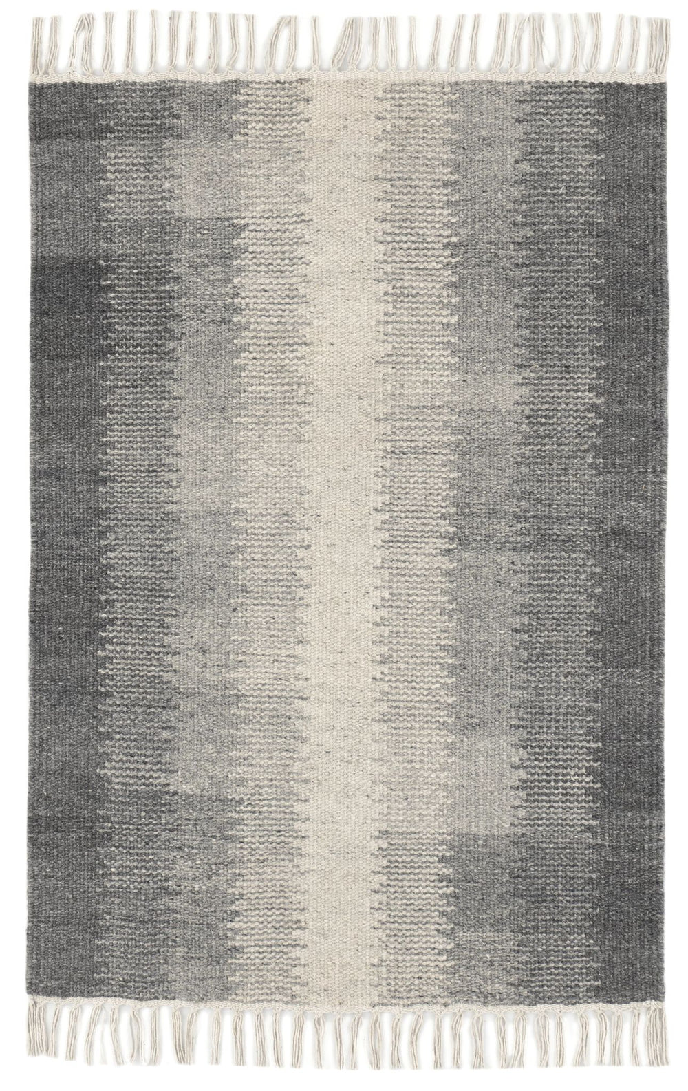 Ronan Ikat Grey Handwoven Wool Rug Rug By Annie Selke