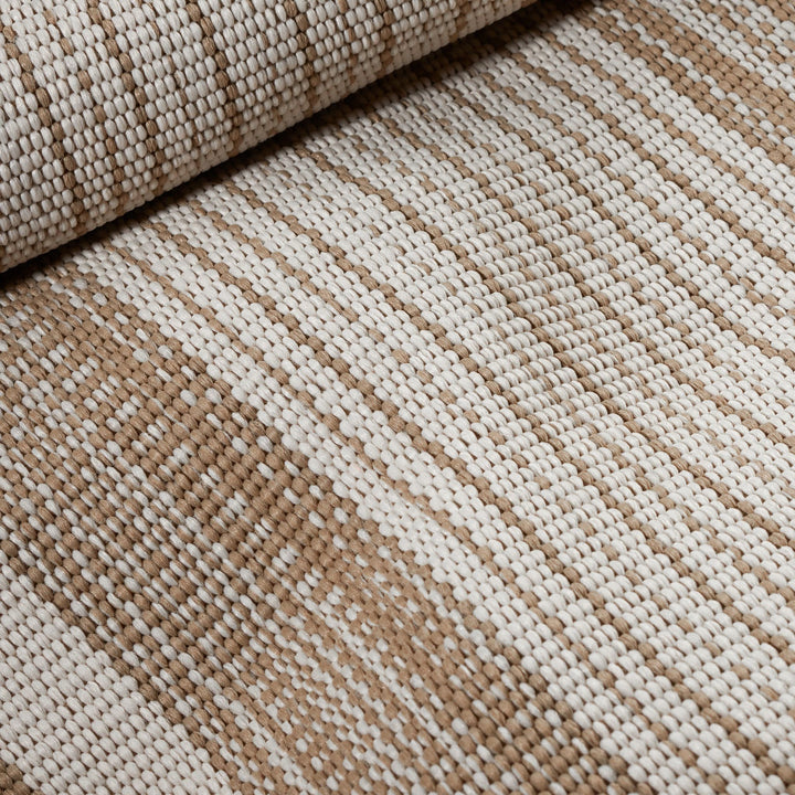 Quincy Stripe Khaki Handwoven Indoor/Outdoor Rug Rug By Annie Selke