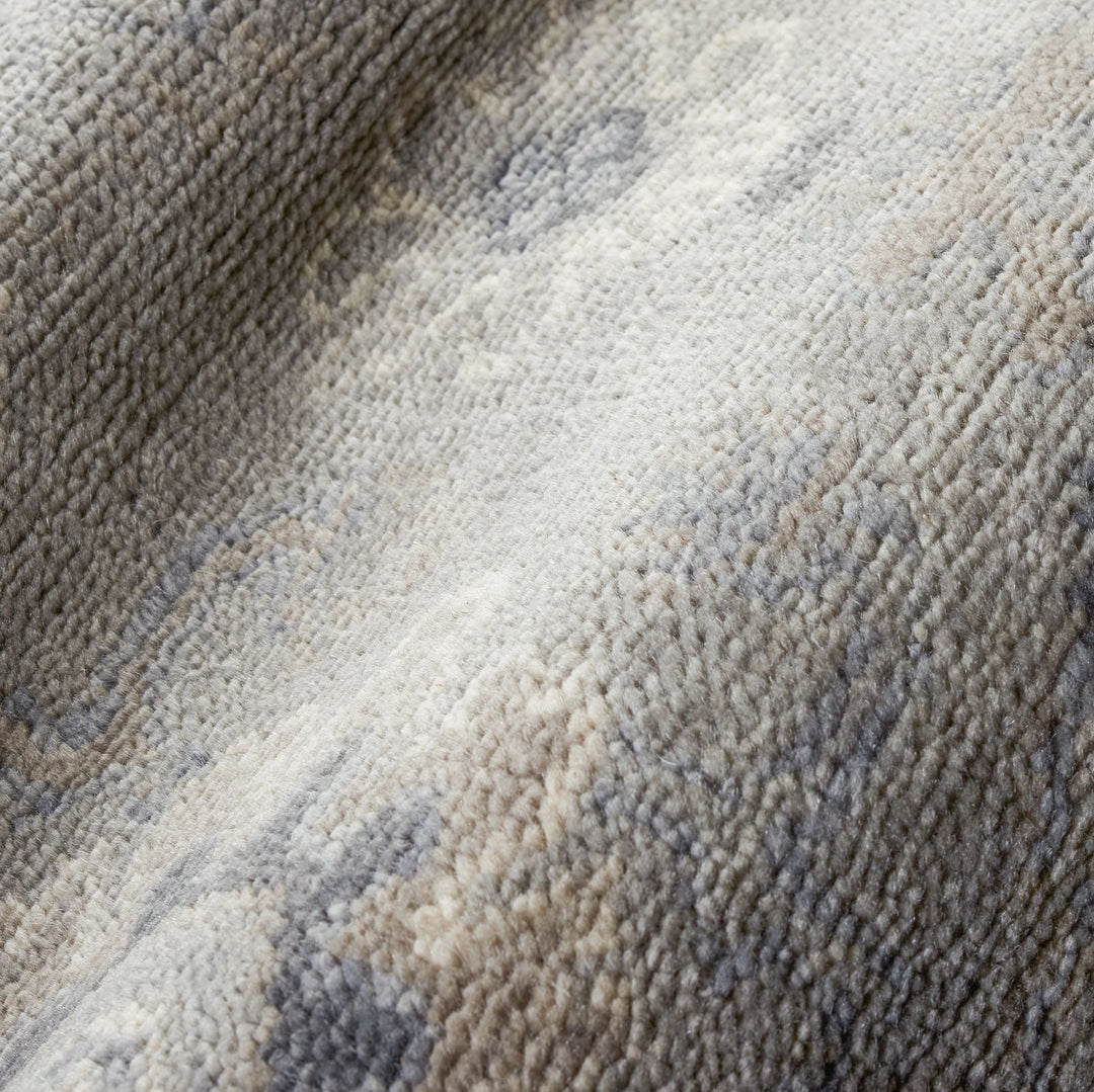 Lila Grey Hand Knotted Wool Rug Rug By Annie Selke