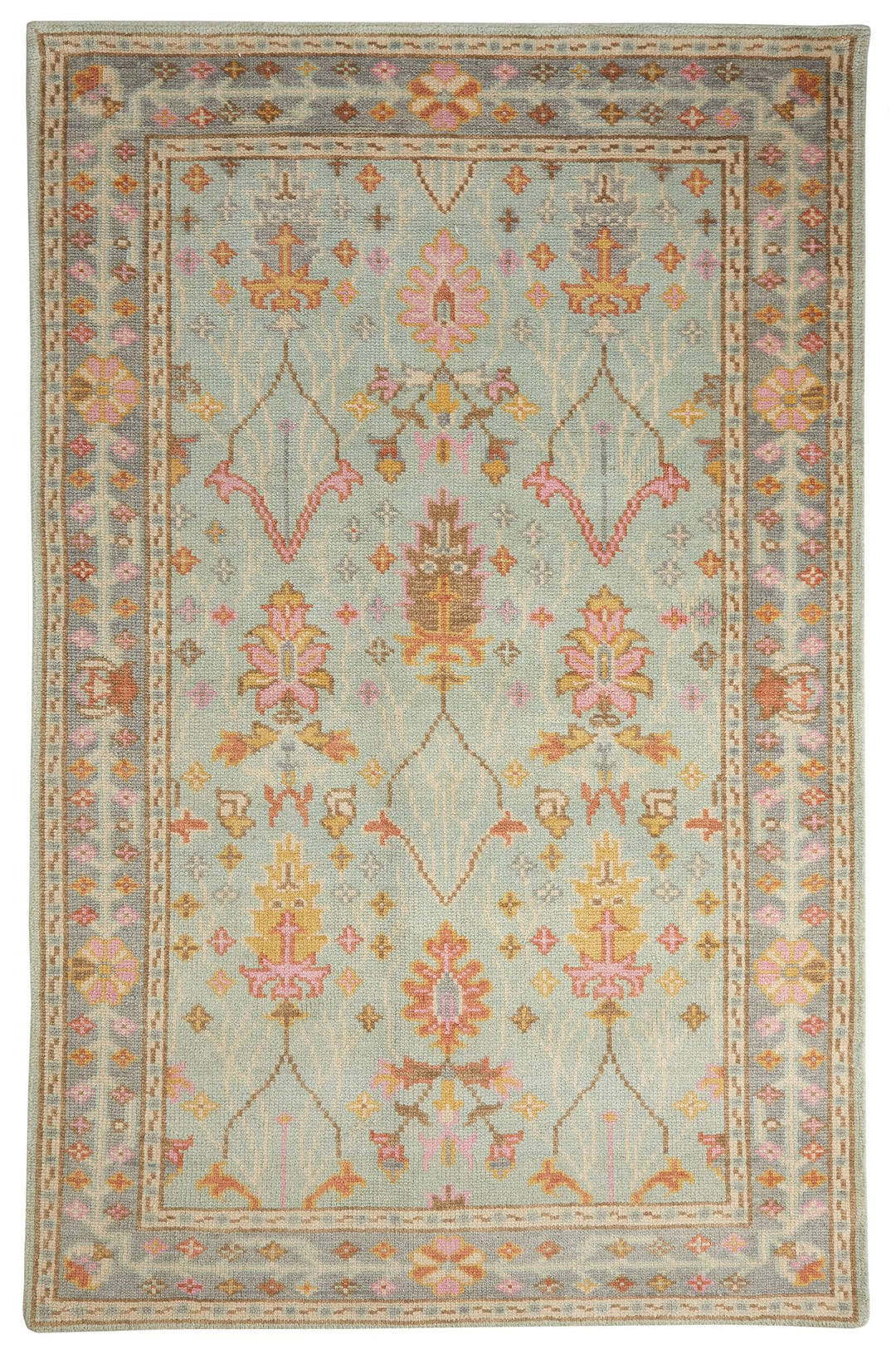 Mara Sky Hand Knotted Wool Rug Rug By Annie Selke