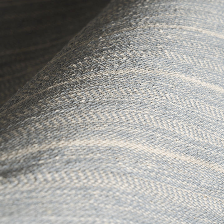 Skipper Stripe Swedish Blue Handwoven Indoor/Outdoor Rug Rug By Annie Selke