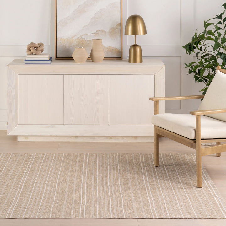 Skipper Stripe Khaki Handwoven Indoor/Outdoor Rug Rug By Annie Selke