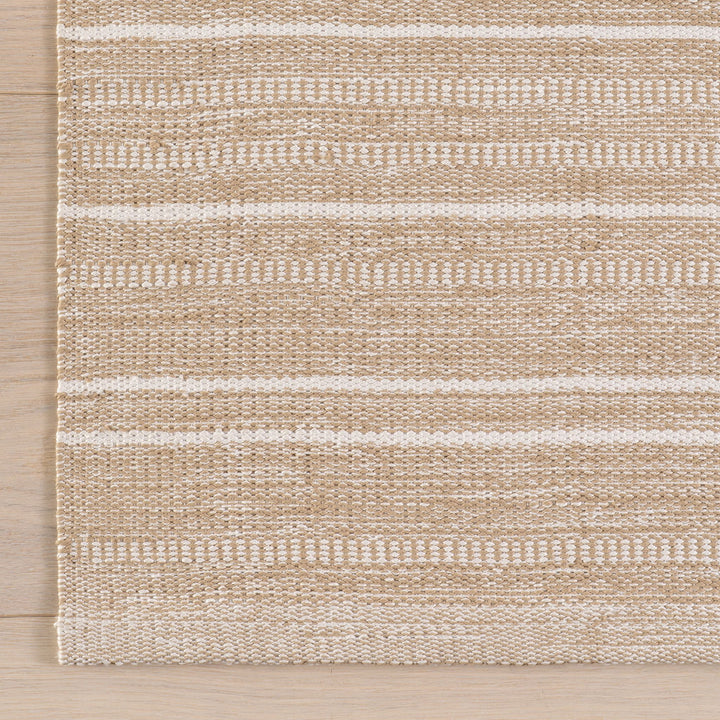 Skipper Stripe Khaki Handwoven Indoor/Outdoor Rug Rug By Annie Selke