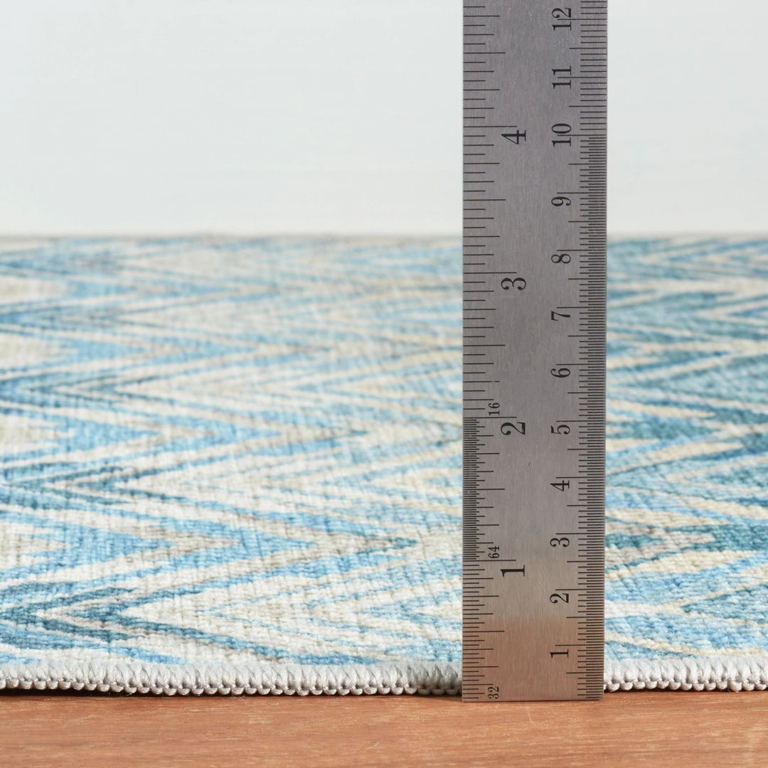 Seneca Blue Machine Washable Rug Rug By Annie Selke