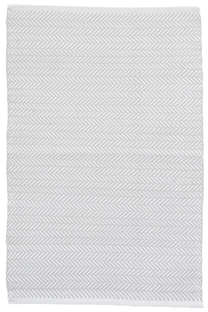 Herringbone Pearl Grey/White Handwoven Indoor/Outdoor Rug Rug By Annie Selke