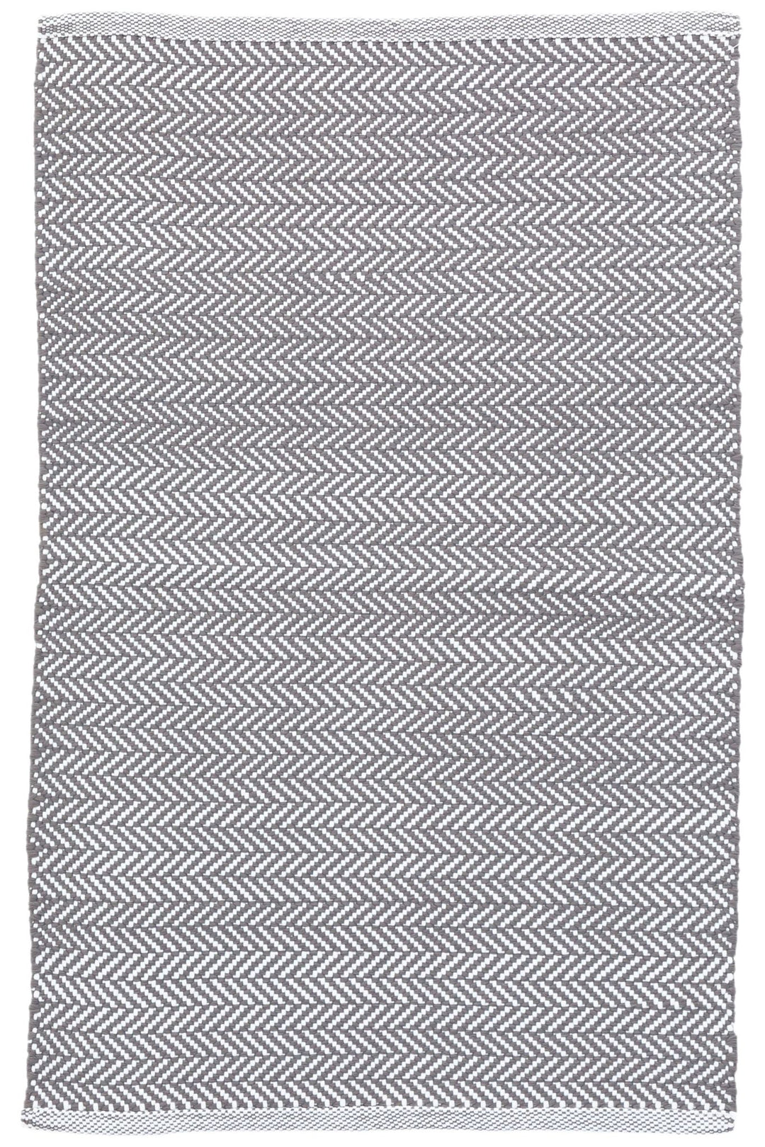 Herringbone Shale/White Handwoven Indoor/Outdoor Rug Rug By Annie Selke