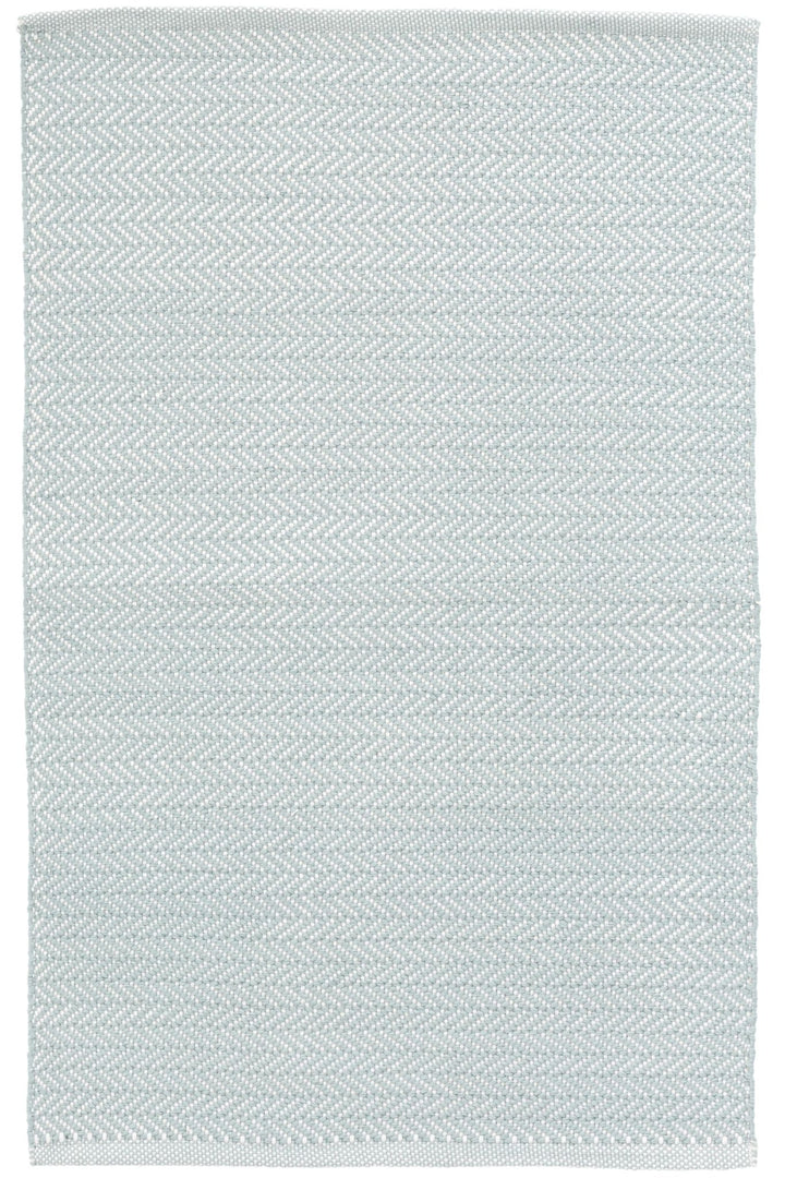 Herringbone Light Blue/Ivory Handwoven Indoor/Outdoor Rug Rug By Annie Selke