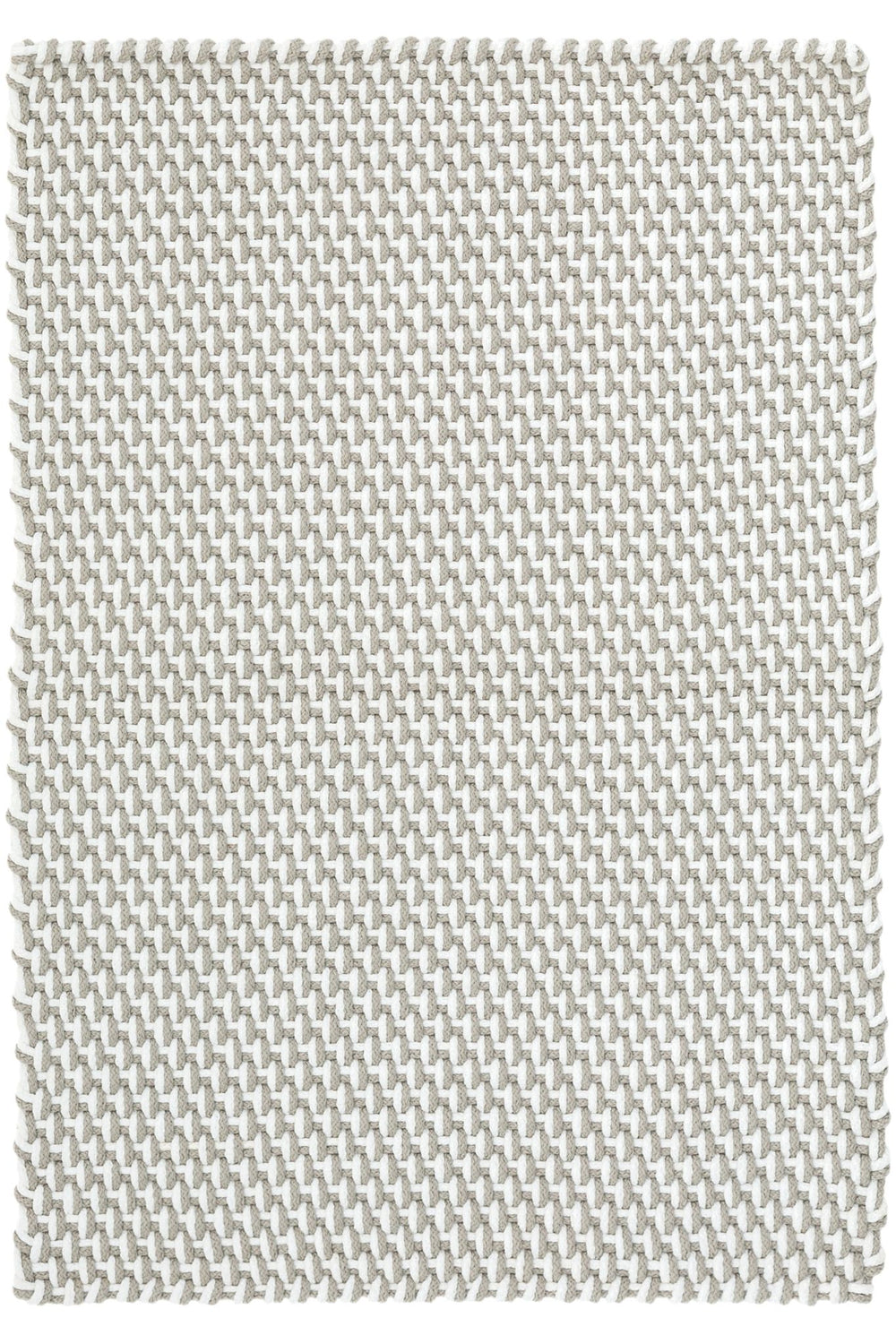 Two-Tone Rope Platinum/White Handwoven Indoor/Outdoor Rug Rug By Annie Selke