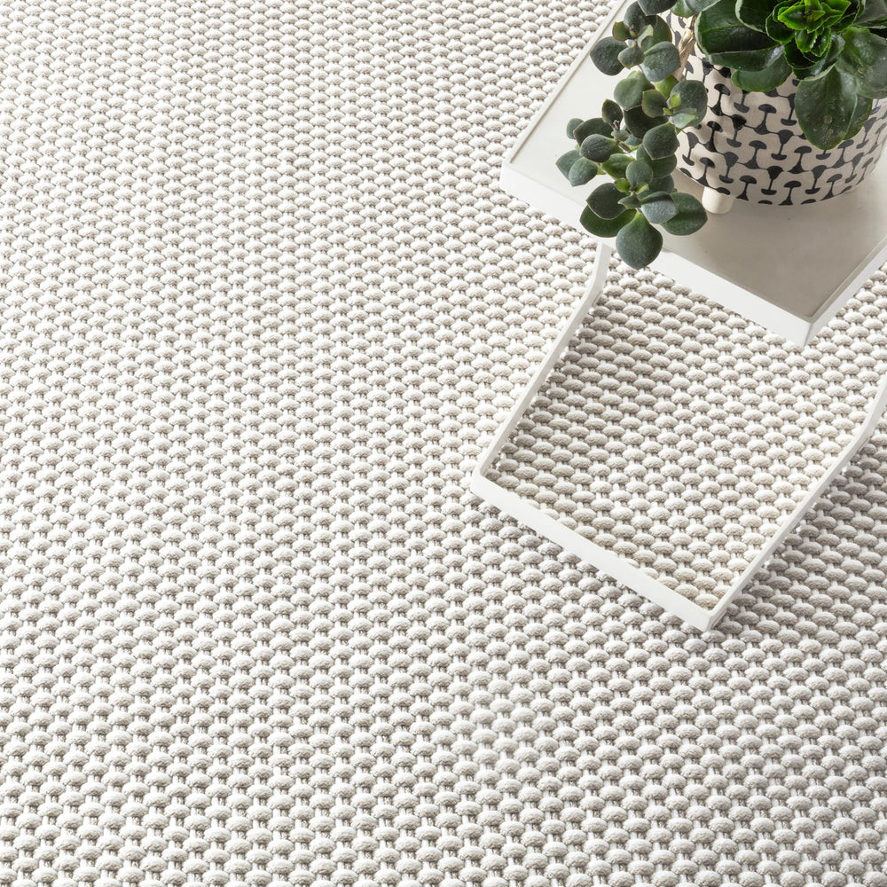 Two-Tone Rope Platinum/White Handwoven Indoor/Outdoor Rug Rug By Annie Selke