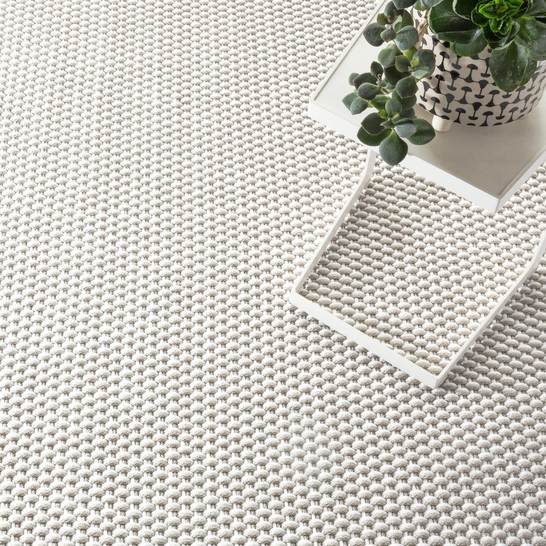 Two-Tone Rope Platinum/White Handwoven Indoor/Outdoor Rug Rug By Annie Selke
