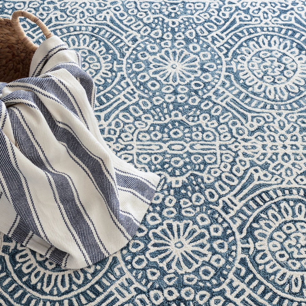 Temple Ink Hand Micro Hooked Wool Rug Rug By Annie Selke