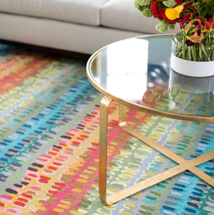 Paint Chip Multi Hand Micro Hooked Wool Rug Rug By Annie Selke