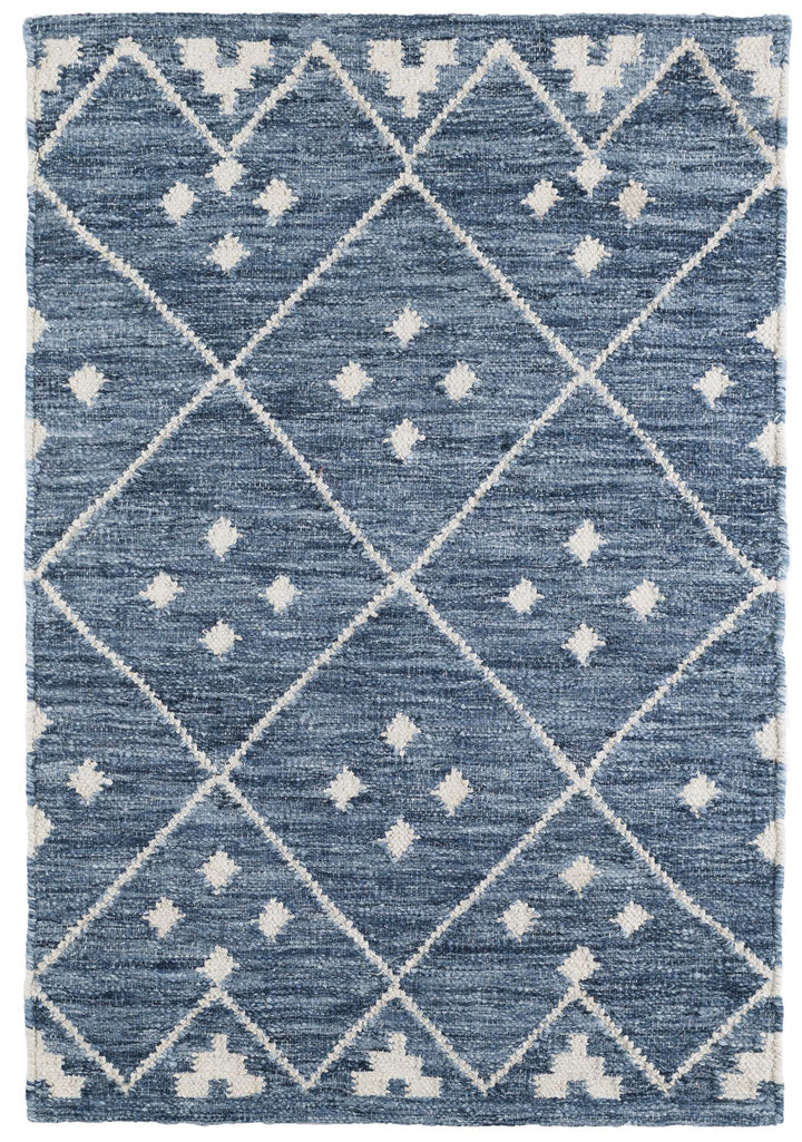 Kota Indigo Handwoven Wool Rug Rug By Annie Selke
