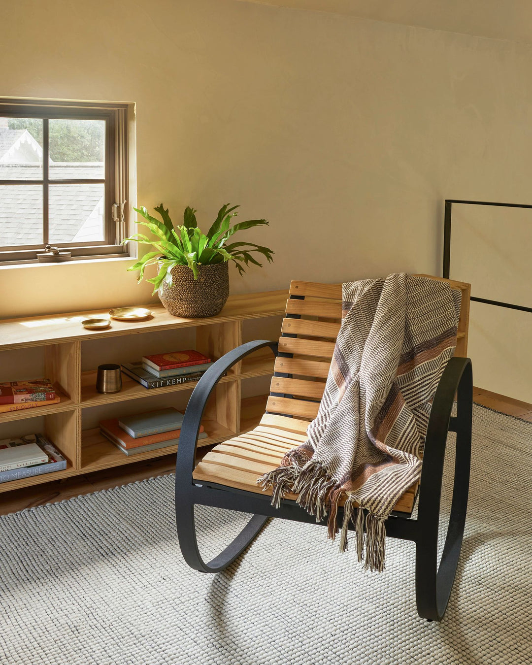 Network Black Handwoven Wool Rug Rug By Annie Selke