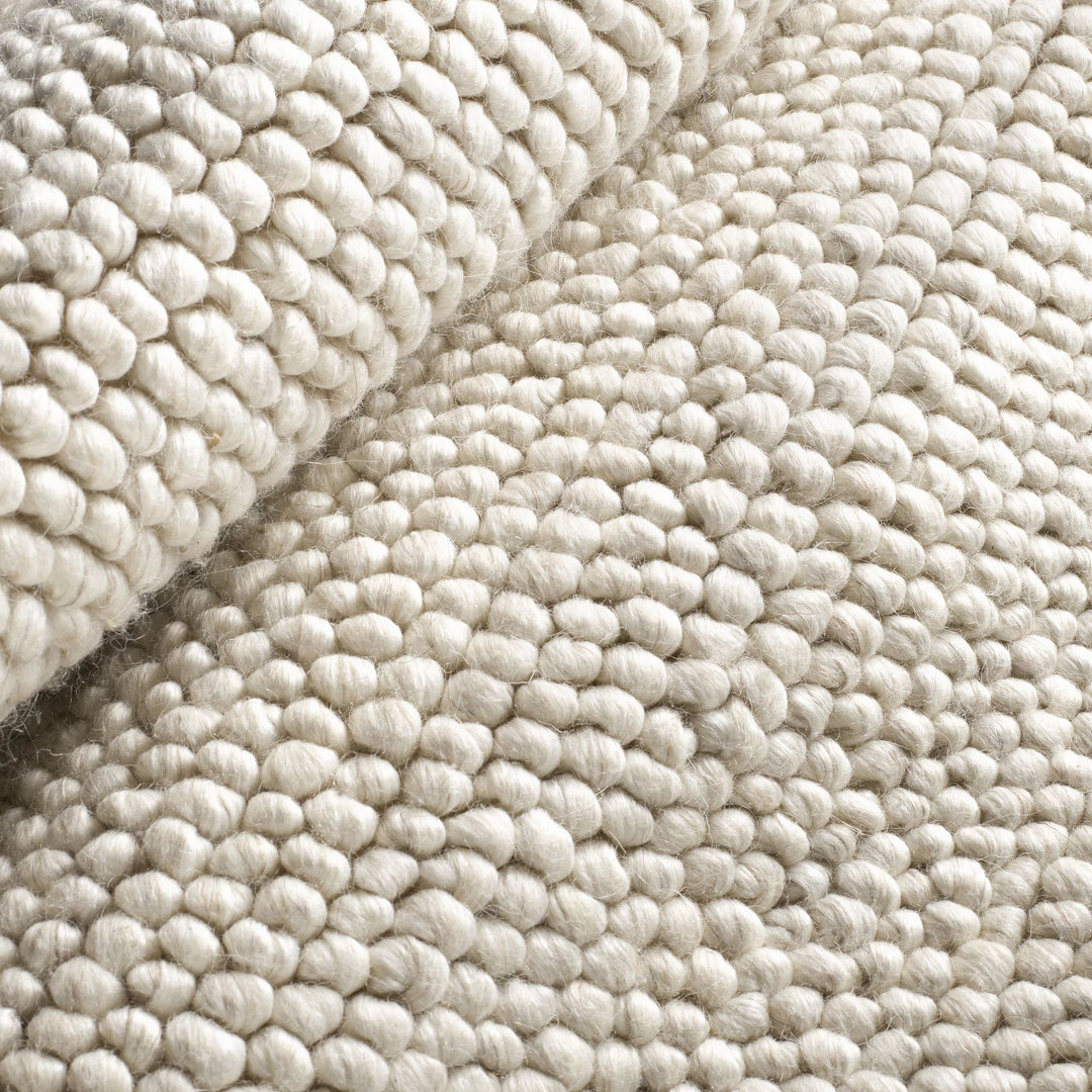 Niels Ivory Handwoven Wool/Viscose Rug Rug By Annie Selke